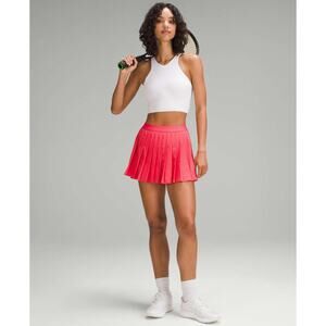 lululemon glaze pink pleated high rise athletic skirt - size 2